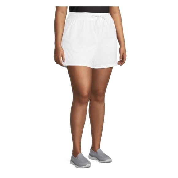 𝅺ATHLETIC Works Plus Size Mesh Shorts In White Size XXXL 22 New - Picture 1 of 7
